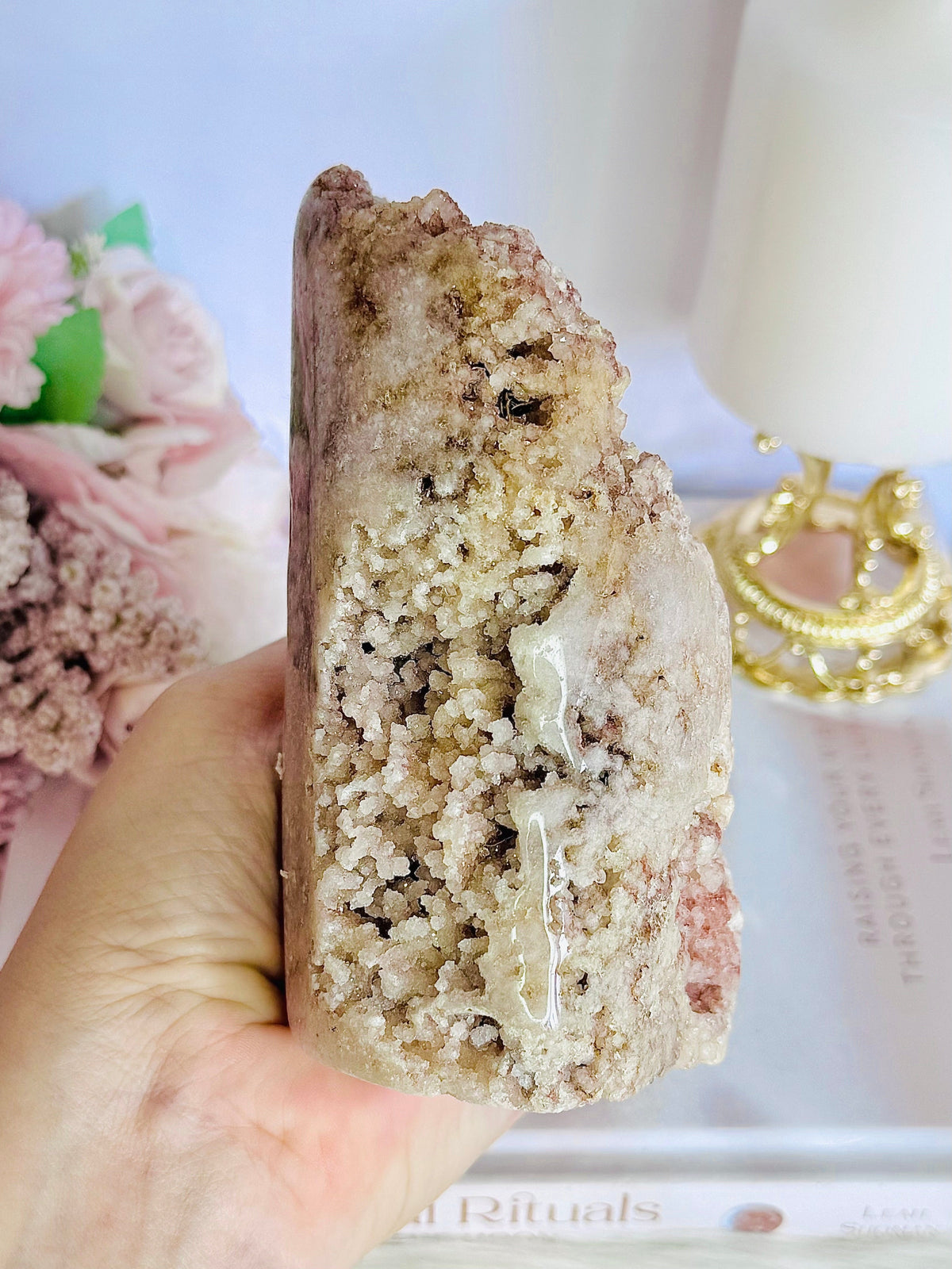 Natural Large Pink Amethyst Druzy Freeform  894g 12.5cm