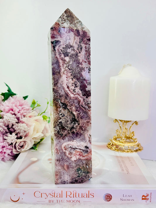 WOW!!! Unique & Amazing Huge Dream | Chevron Amethyst Tower 23cm 1.39KG From Brazil