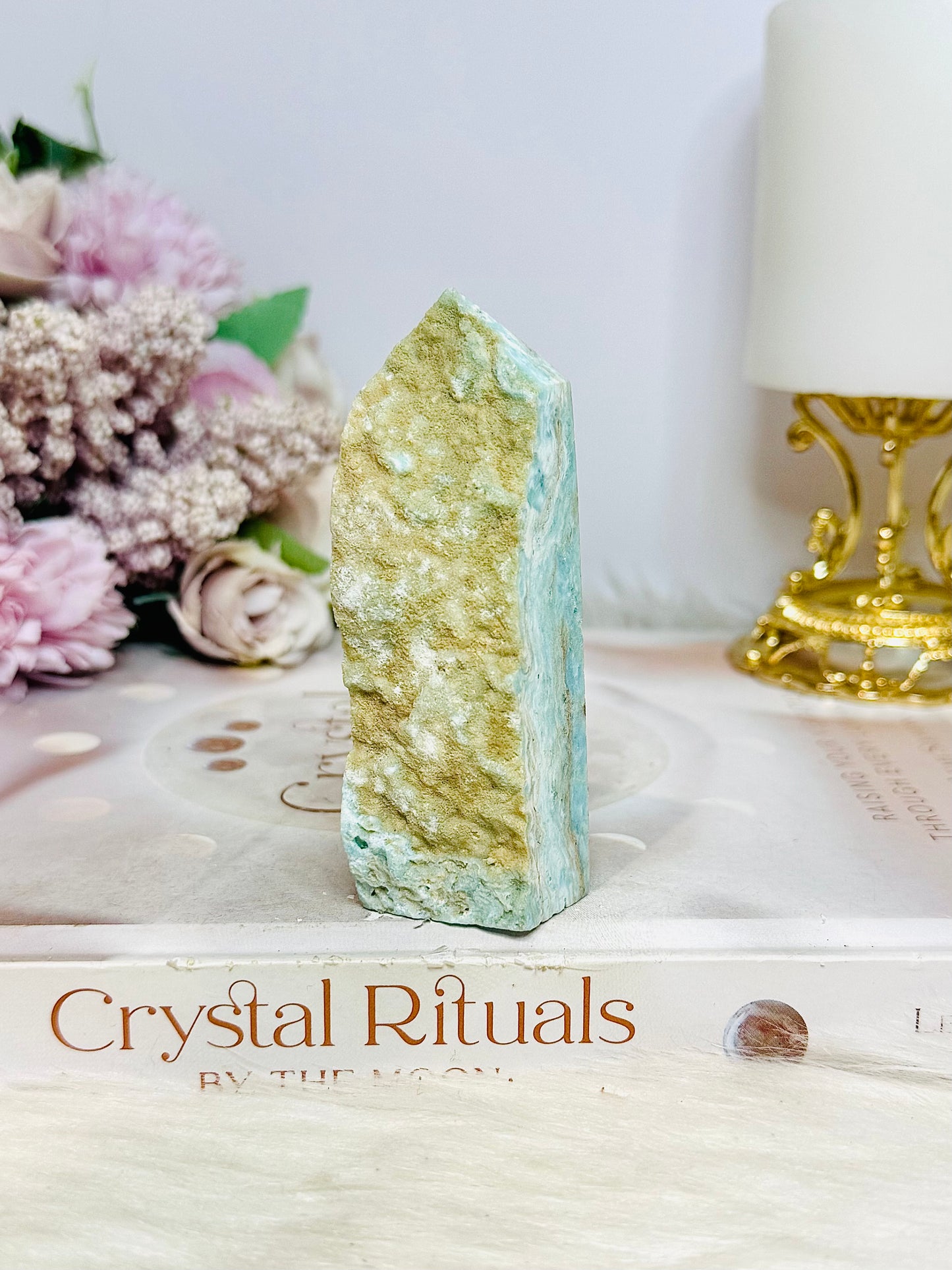 Blue Hemimorphite Druzy Tower 8.5cm