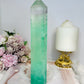 Green Watermelon Fluorite Tower with Rainbows 21.5cm