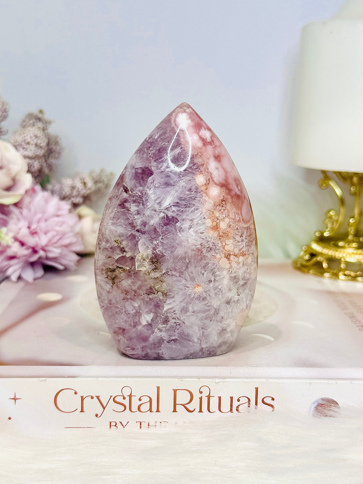 High Grade Pink Amethyst Flame 9.5cm 262g