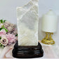 Large Natural Selenite On Timber Stand 21cm 1.1KG