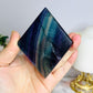 Rainbow Fluorite Diamond on Stand 10cm