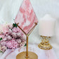 Classy & Fabulous Large 22cm Pink Opal Diamond On Gold Stand ~ Simply Stunning Piece