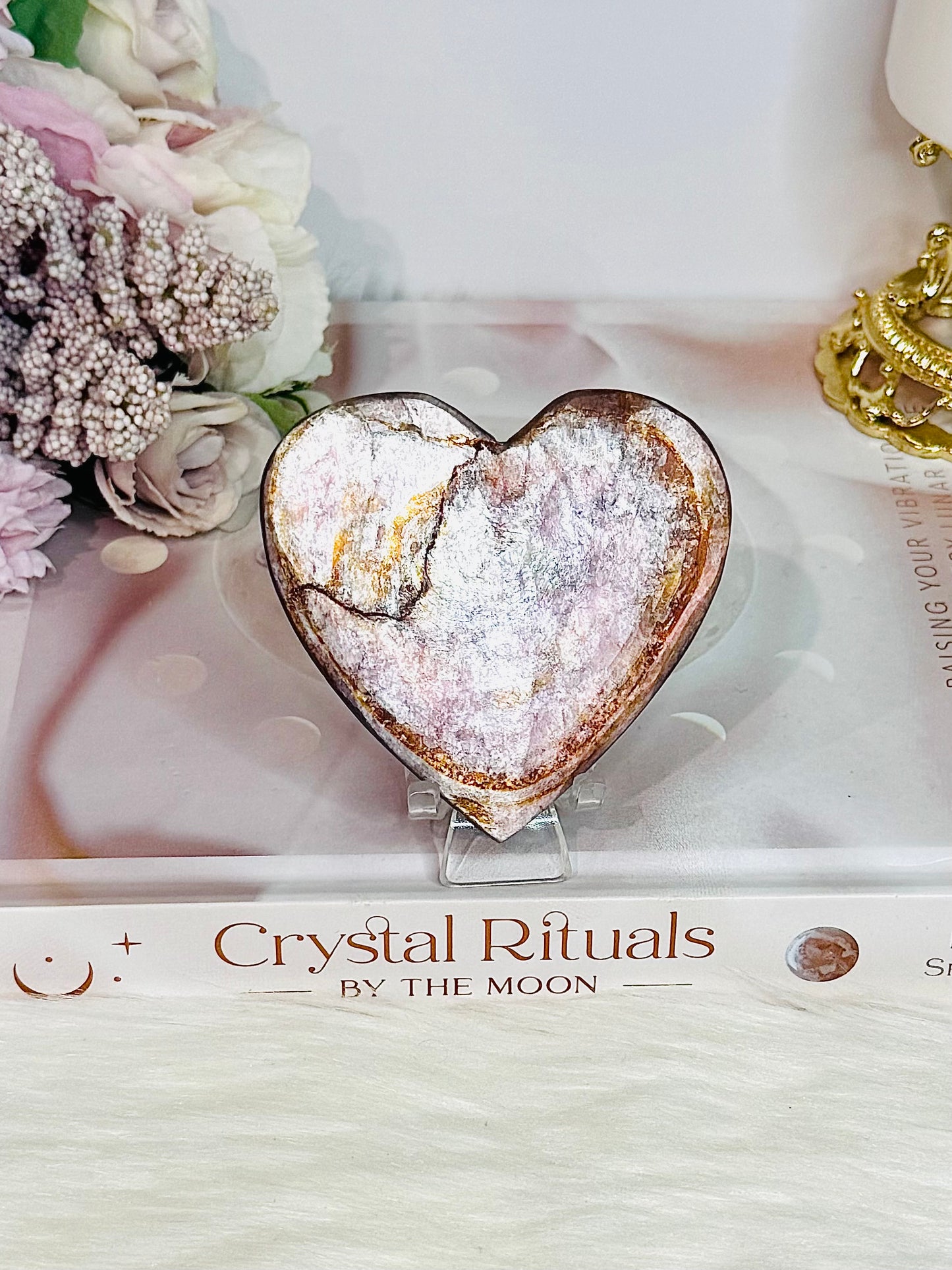 Divine Large 7cm Purple Mica Shiny Heart