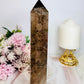 Classy & Fabulous Chunky Large 23cm Smokey Quartz Tower with Rainbows