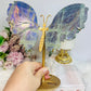 Large Labradorite Butterfly Wings With Purple Flash 21cm Tall