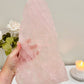 Personal Power ~ Wow!!! Absolutely Huge Stunning 45cm Inc Stand Rose Quartz Wings From Brazil ~ Incredible Piece Of Magic