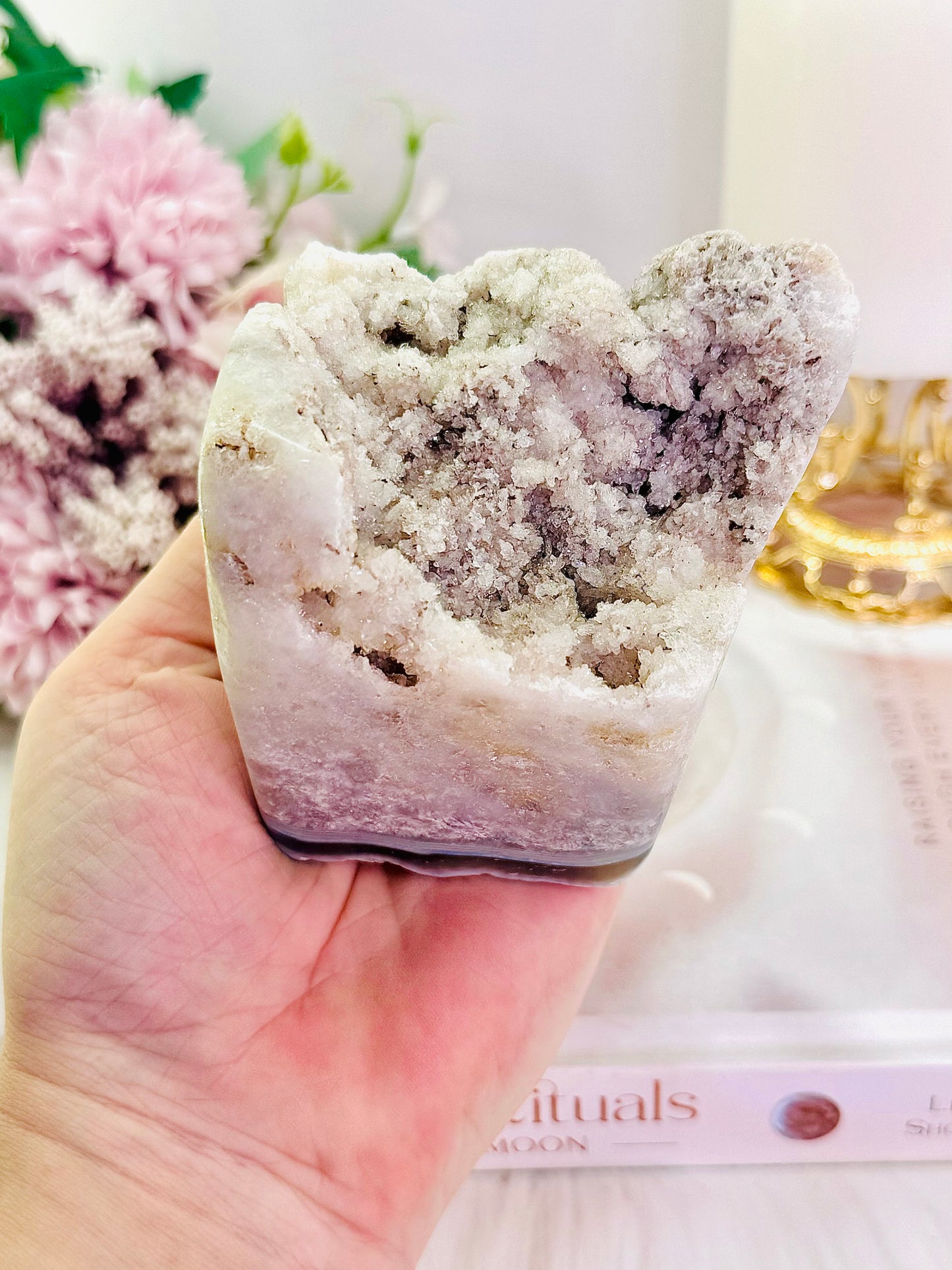 ⚜️ SALE ⚜️ Stunning 442gram Druzy Pink Amethyst Freeform From Brazil