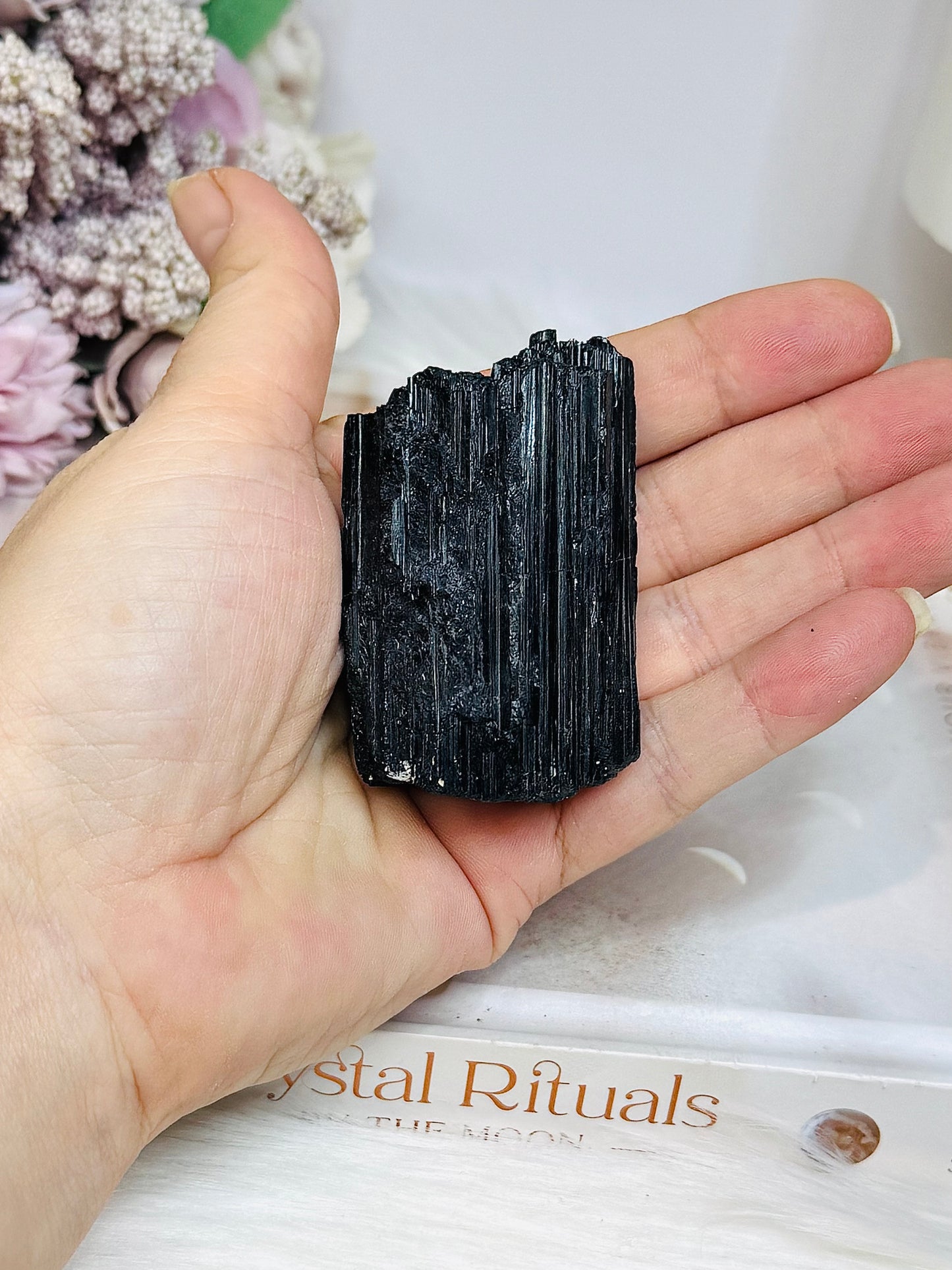 Natural Black Tourmaline Rough 110g