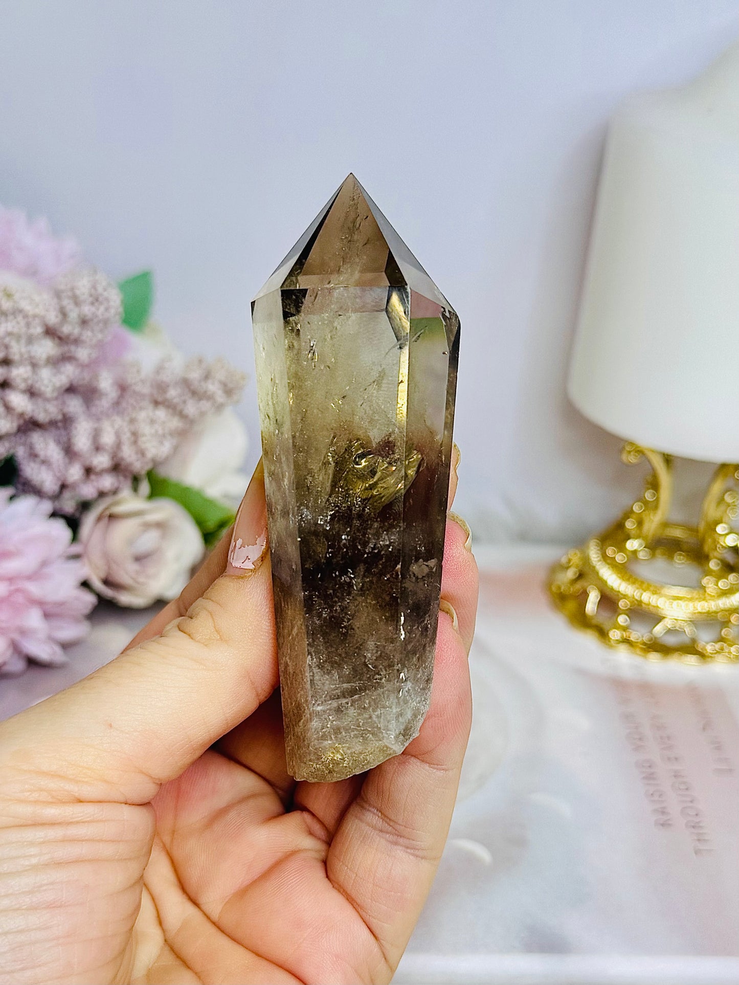 Smokey Citrine Raw Root Point | Tower 9cm