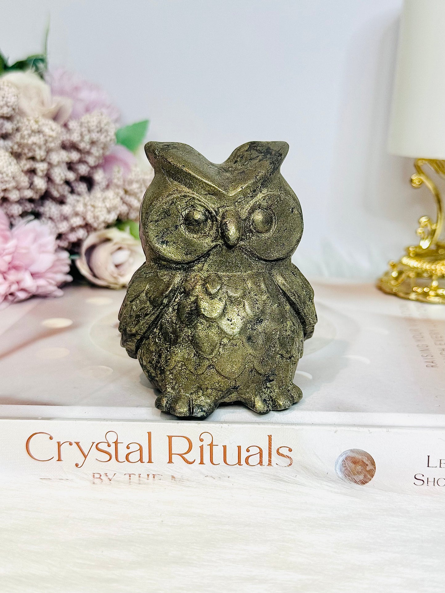 Large Pyrite Owl 8cm 605g