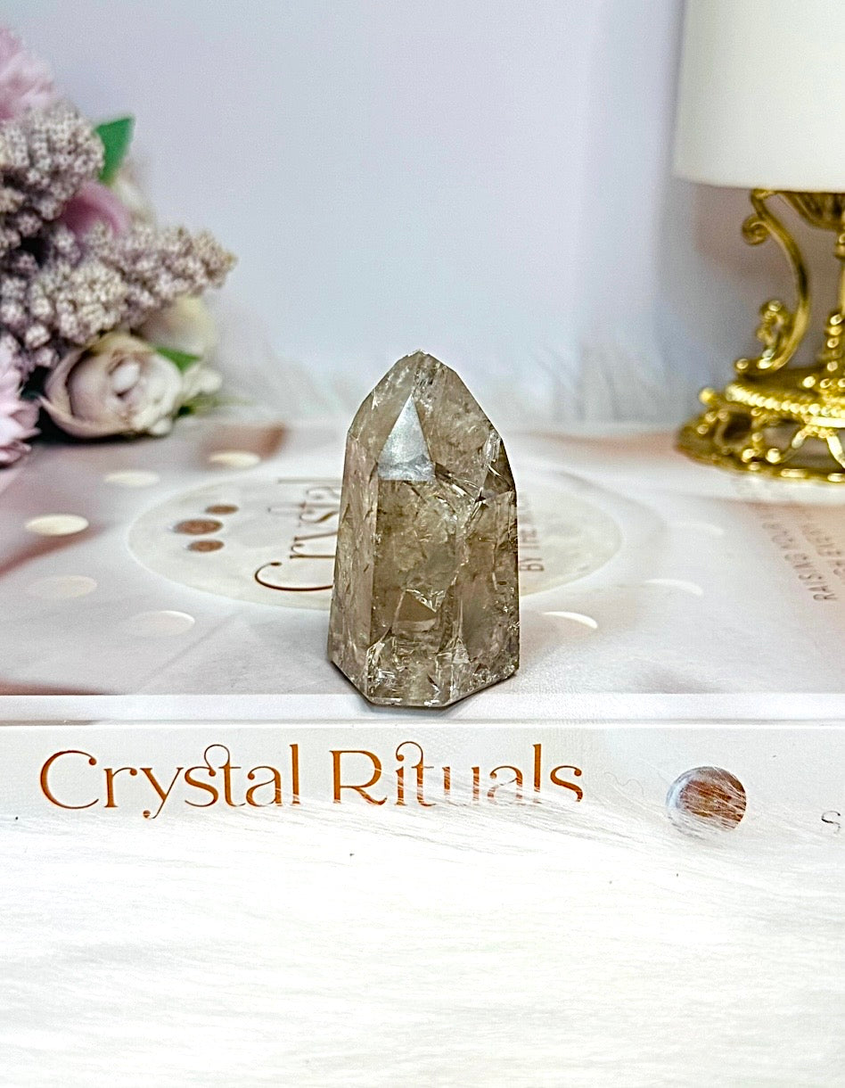 Cracked Smokey Quartz Tower 5cm