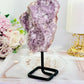 Stabilise Emotions ~ Gorgeous Large Raw Natural Lepidolite Crystal 587grams On Stand From Brazil