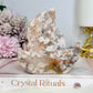Druzy Flower Agate Carved Flame 10cm