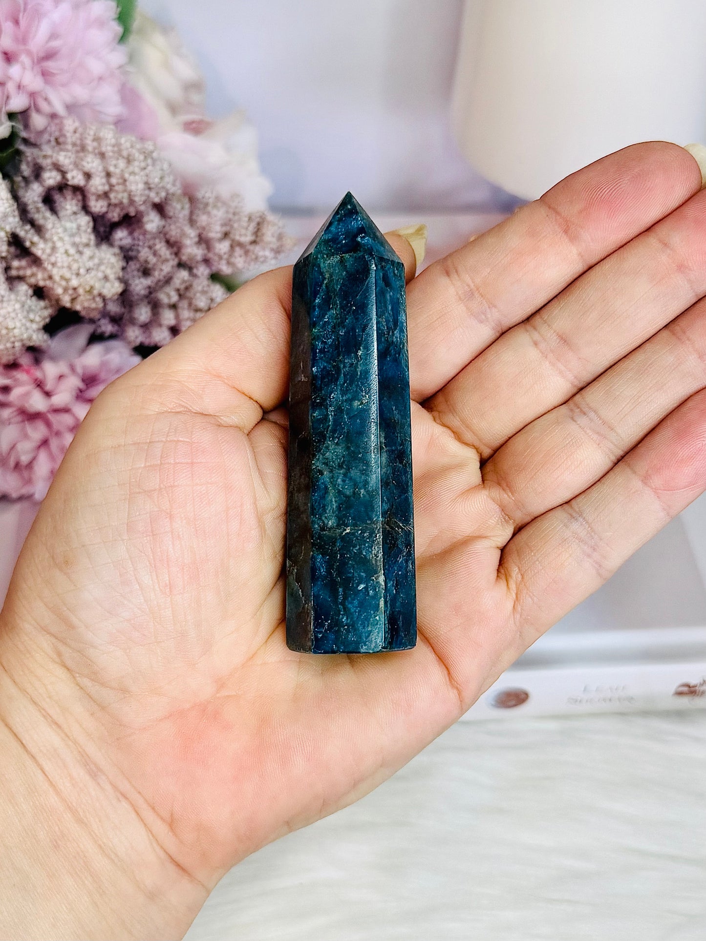 Beautiful Blue Apatite Tower 9cm