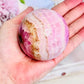 Classy & Fabulous Large Natural Pink Aragonite Sphere 410grams On Stand