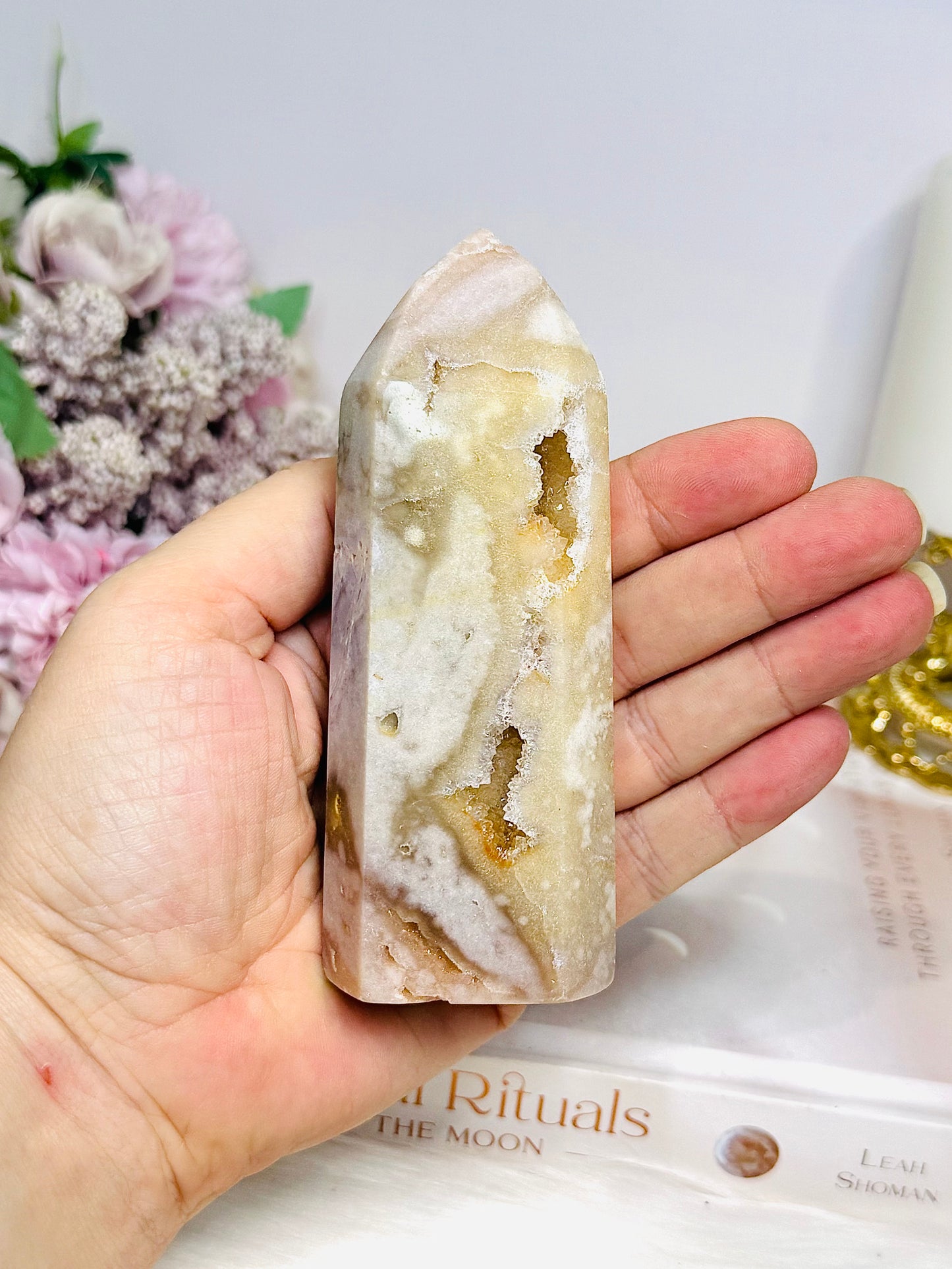 Pink Amethyst Druzy Tower 11cm
