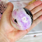 Rare Large Pink Aragonite Sphere on Stand 434g