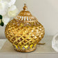 Glass Lantern Led Temple Gold/wash 15cm