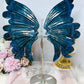 Blue Apatite Butterfly Wings on Stand 25cm ~ Discounted as right side wing has been repaired