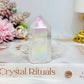 Chunky Clear Quartz Angel Aura Tower 7cm