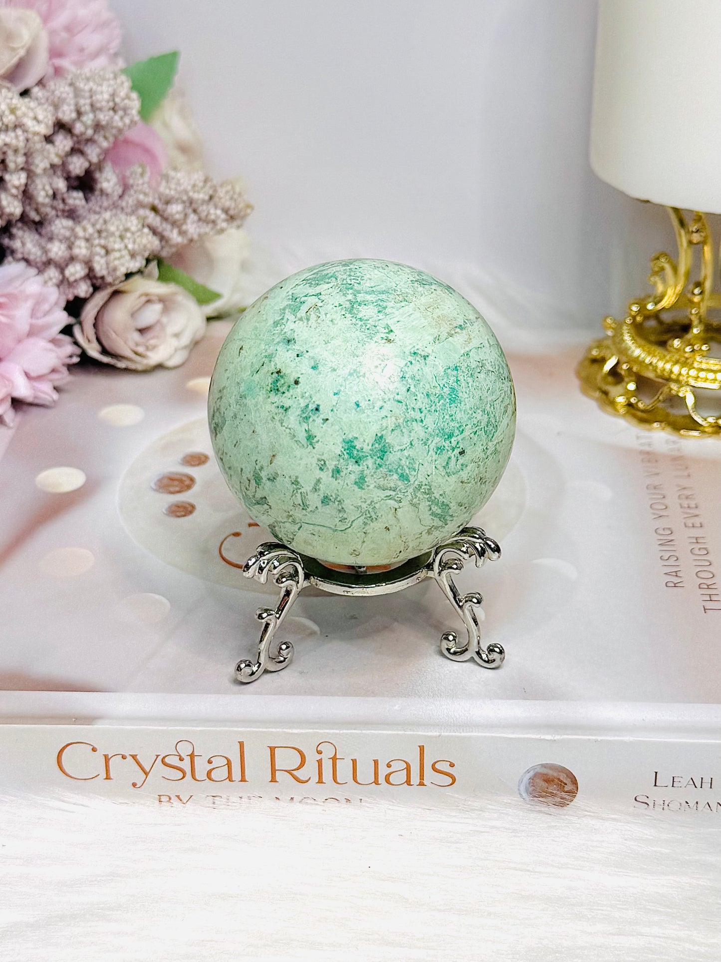 Rare Large Inca Turquoise Sphere on Stand 234g