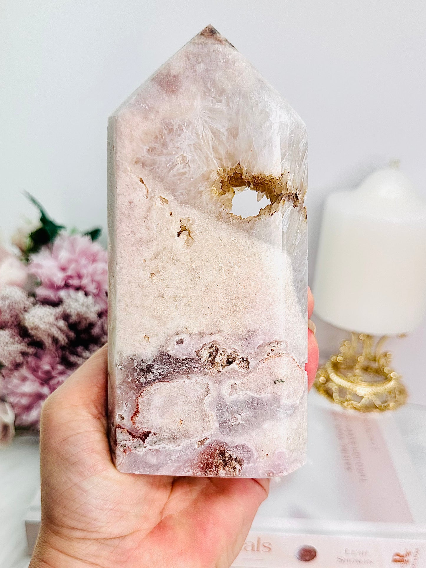 Cleansing & Calming ~ Incredibly Gorgeous Large Chunky Pink Amethyst Druzy Tower 21cm From Argentina