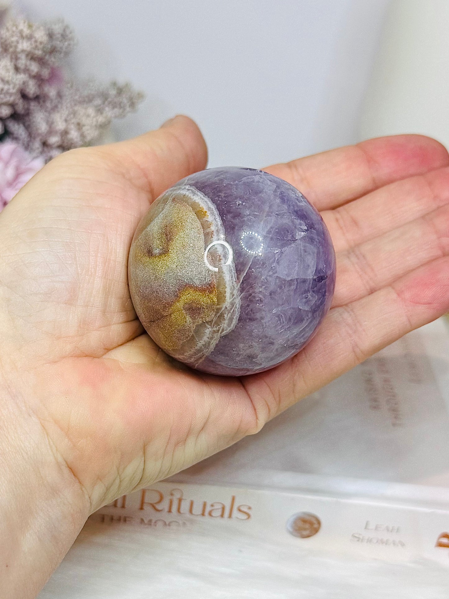 Crazy Lace Amethyst Sphere on Stand 197g