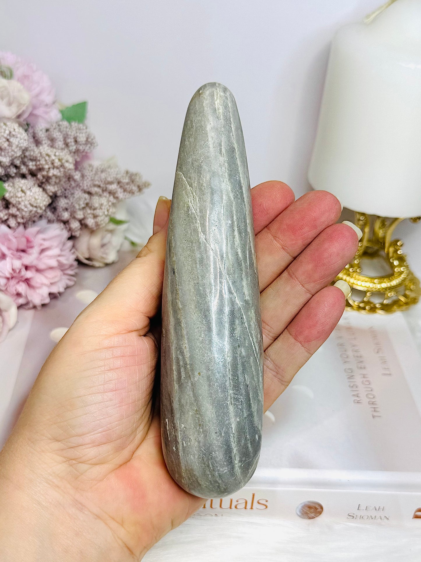 Shell Jasper Chunky Wand 14.5cm 340g