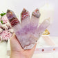 Incredible & Absolutely Gorgeous Large 13cm Amethyst X Mexican Lace Agate 4 Point Tower Just Spectacular