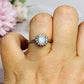 Moonstone Adjustable Ring with Blue Flash