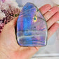 Incredible Pink, Purple & Blue Flash Natural Labradorite Polished Freeform 330grams