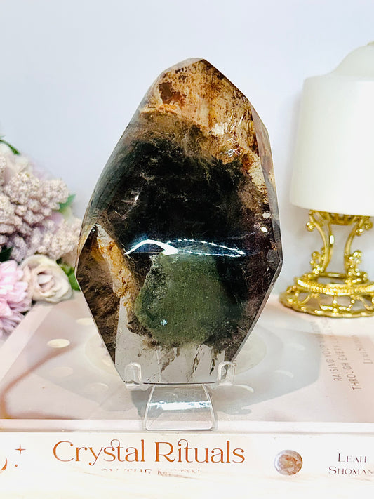 A Collectors Piece ~ Large Garden Quartz | Lodolite Natural Polished Freeform 16cm 708g