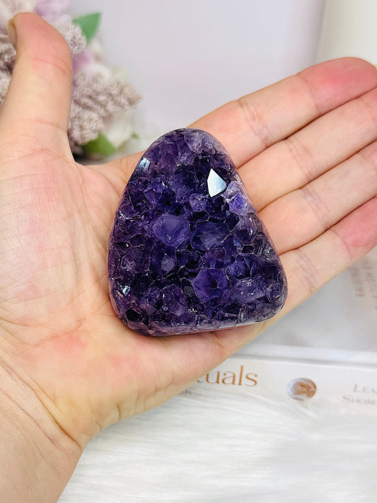 High Grade Deep Purple Amethyst Cluster 6cm