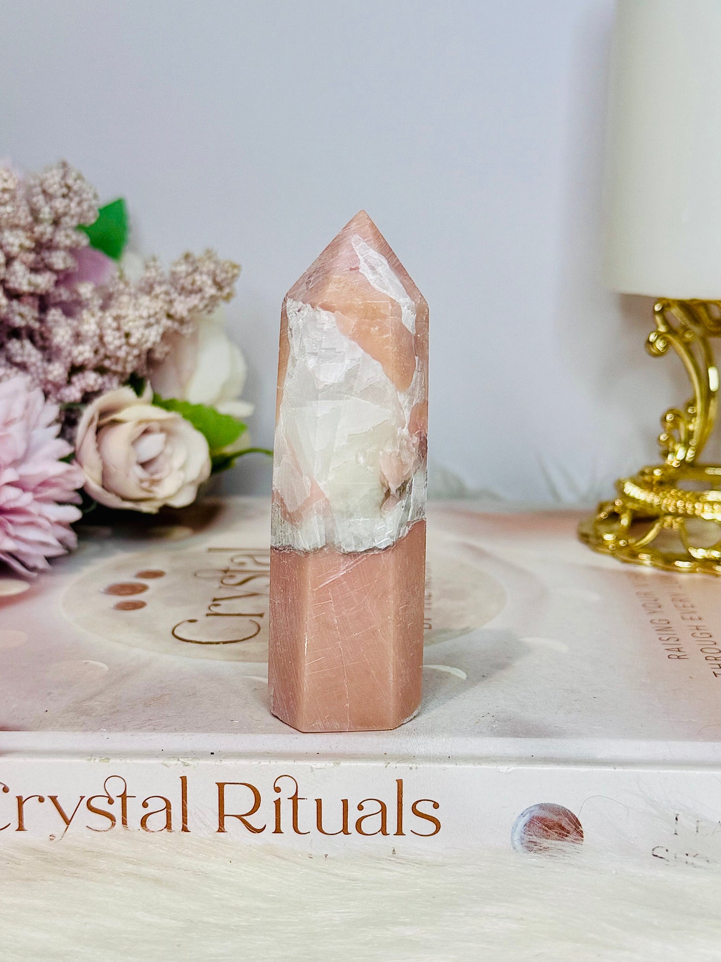 Pink Opal Tower 9cm