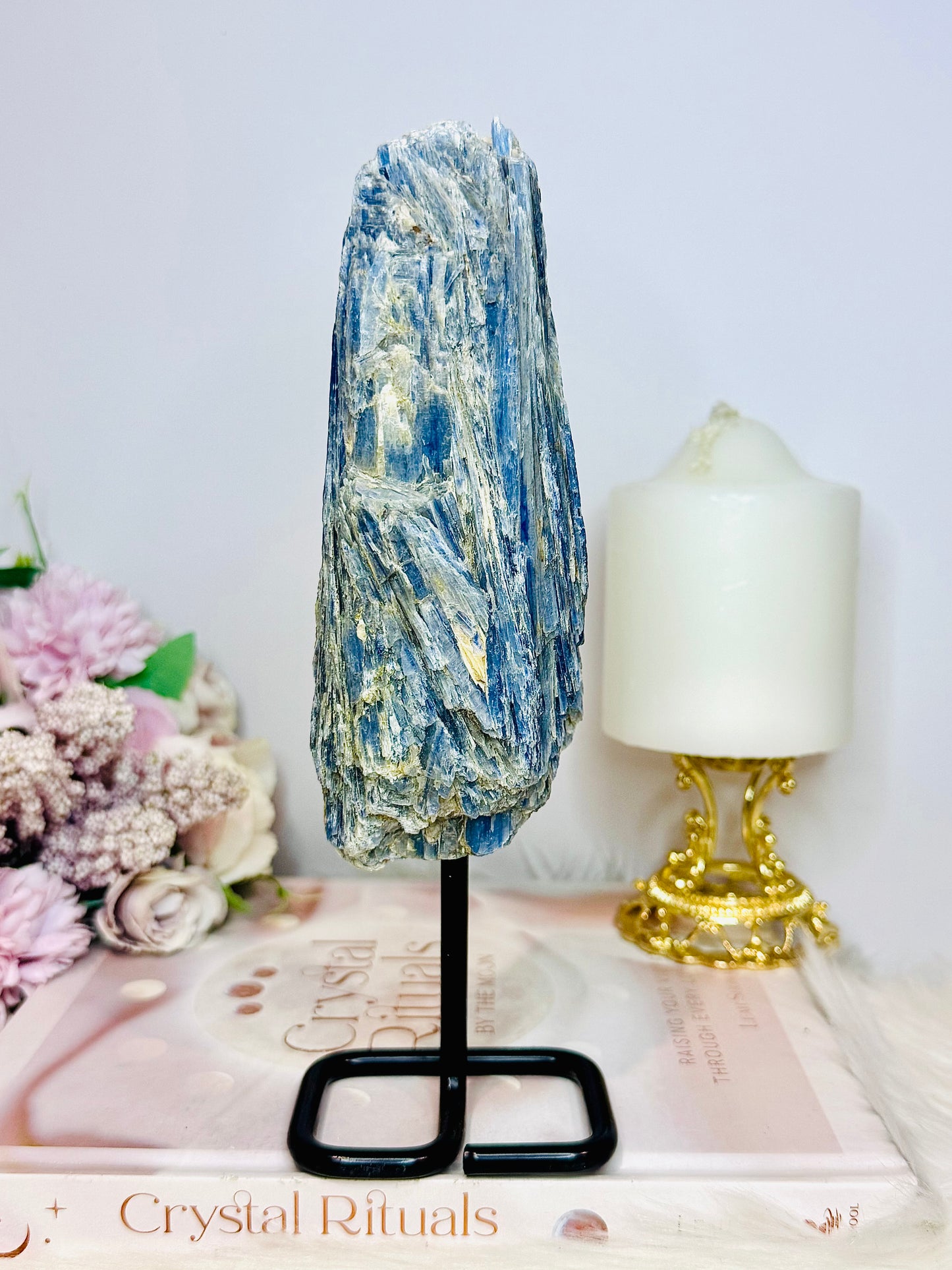 Large Blue Kyanite Specimen On Stand 22cm