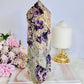 Huge Purple Cubed Fluorite in Matrix Carved Tower | Generator 22.5cm