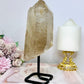 Large Natural Lemurian Smokey Quartz Tower | Freeform on Stand 21cm 1.01KG