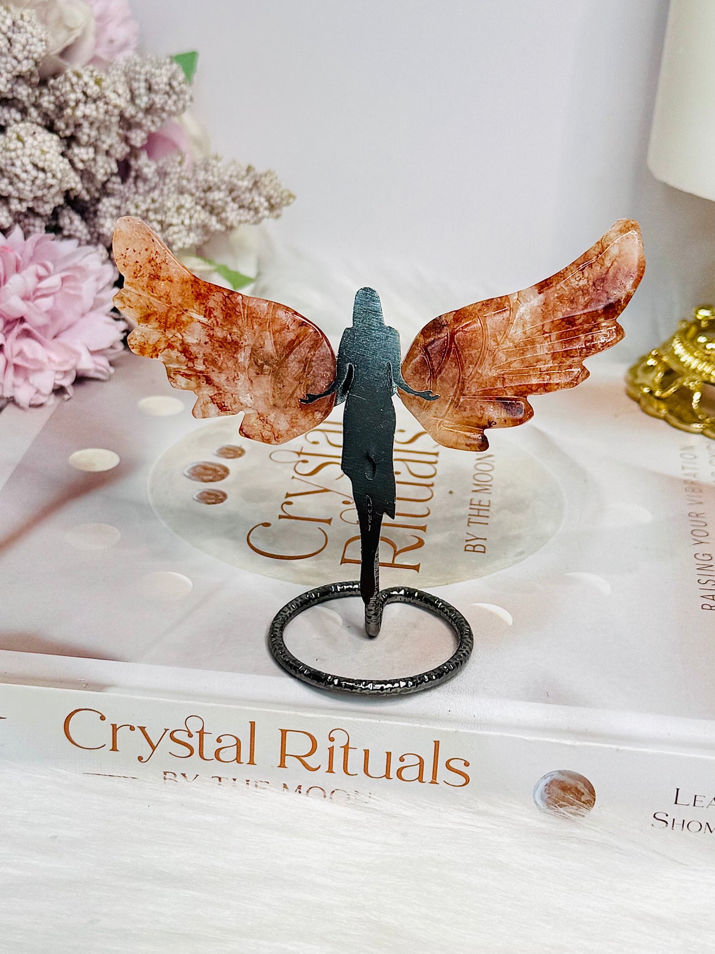 Red Fire Quartz Angel Wings 9cm