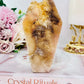 Druzy Pink Amethyst Chunky Coffin Carving 12cm