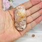 Pink Amethyst Druzy Palm Stone (stand is display only)