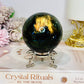 Large Labradorite Sphere 449g On Silver Stand (stand used in pic is display only)