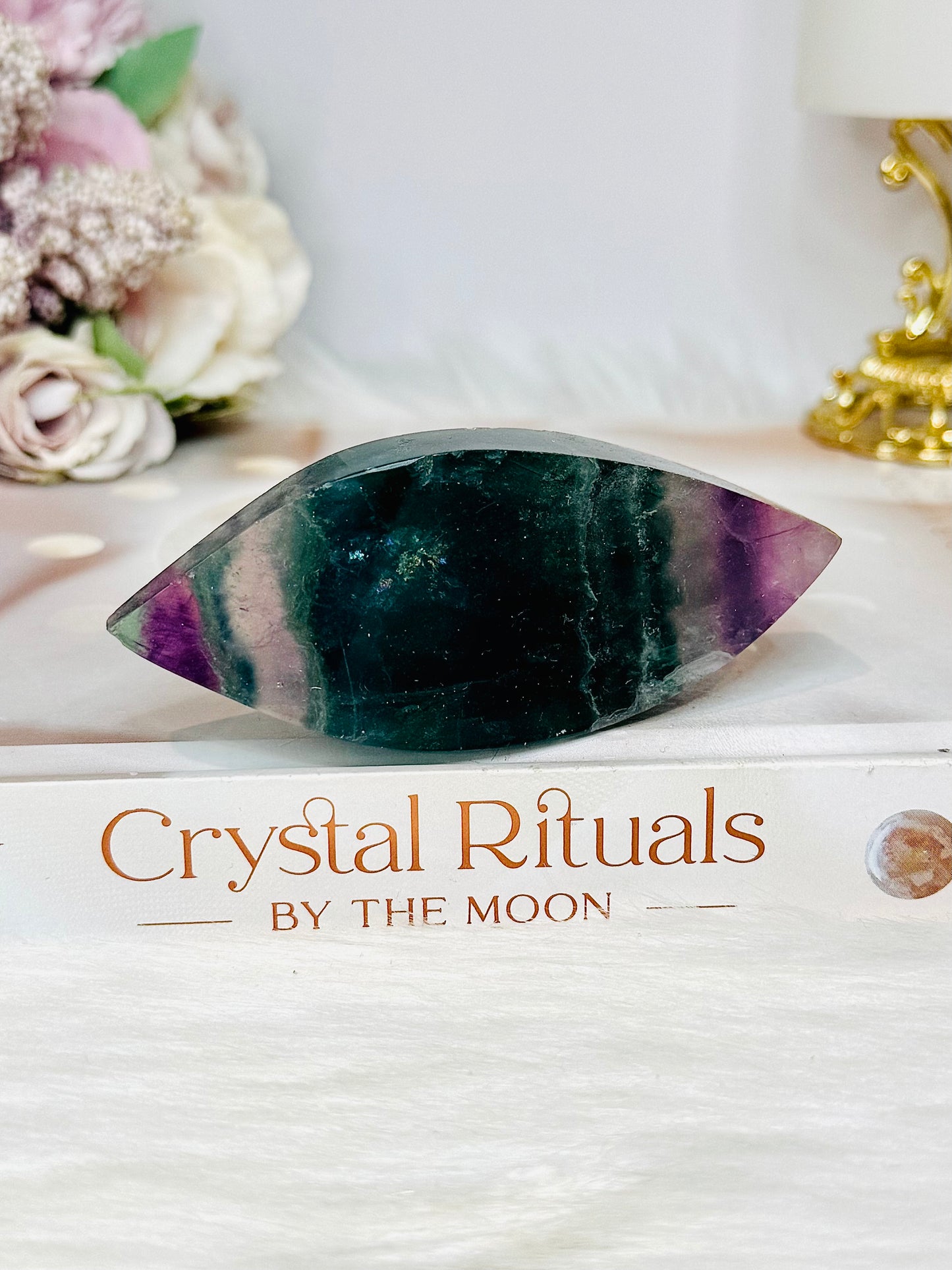 Rainbow Fluorite Leaf 9cm