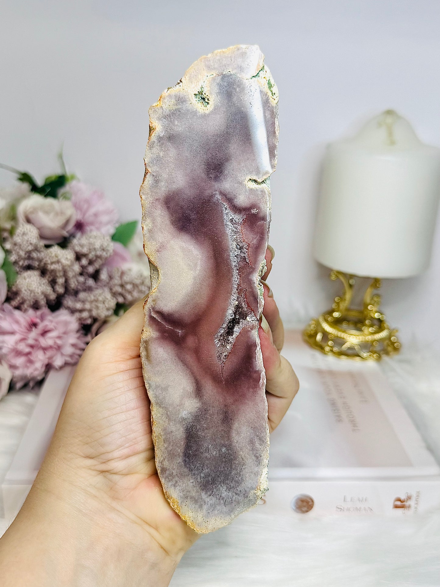 Pink Amethyst Druzy Chunky Slab 17cm 424g