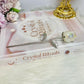 Angel Aura Clear Quartz Rose with Silver Stem 15cm
