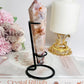 Beautiful Flower Agate Carved Wand On Stand 15cm