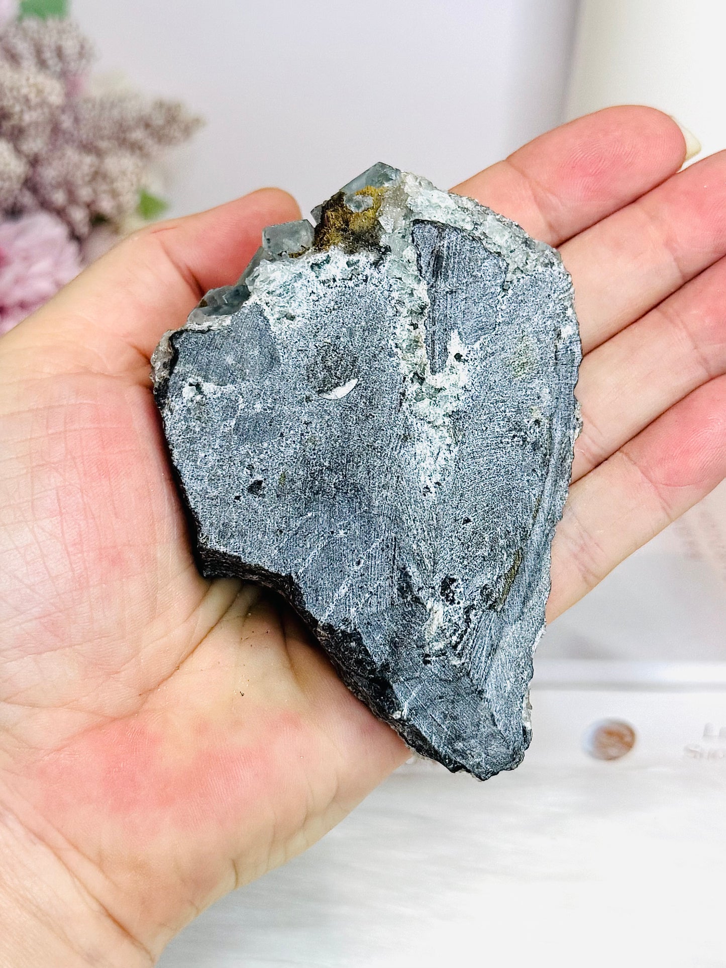 Rare Blue Cubed Fluorite Specimen 9cm 193g