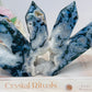 Moss Agate Druzy 5 Point Tower 22cm 638g