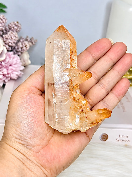 Natural Tangerine Quartz Point 10.5cm